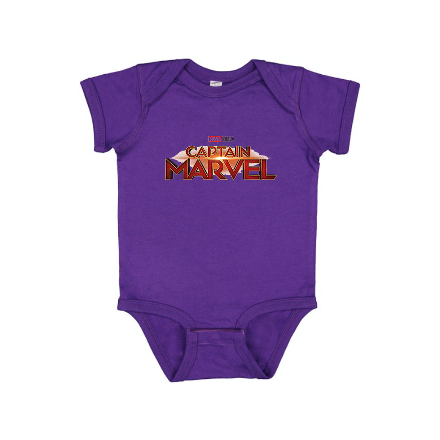 Captain Marvel Superhero  Baby Romper Onesie