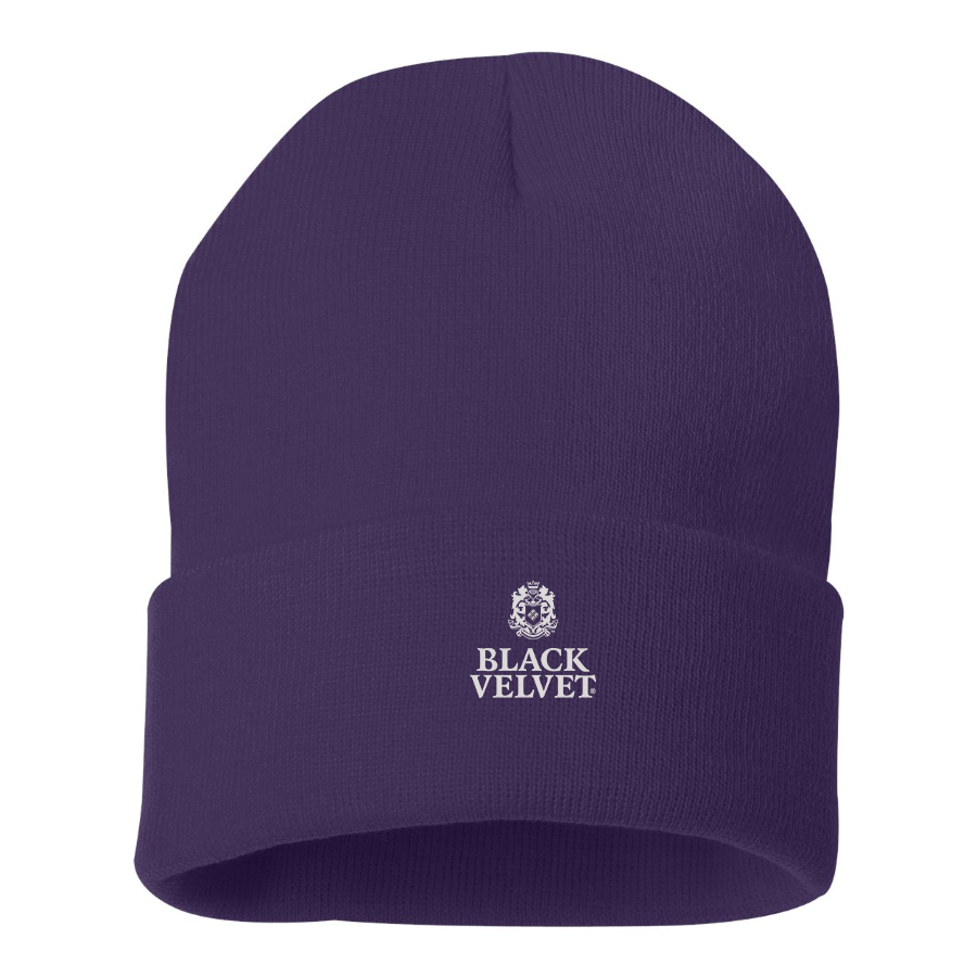 Black Velvet Logo Beanie Hat