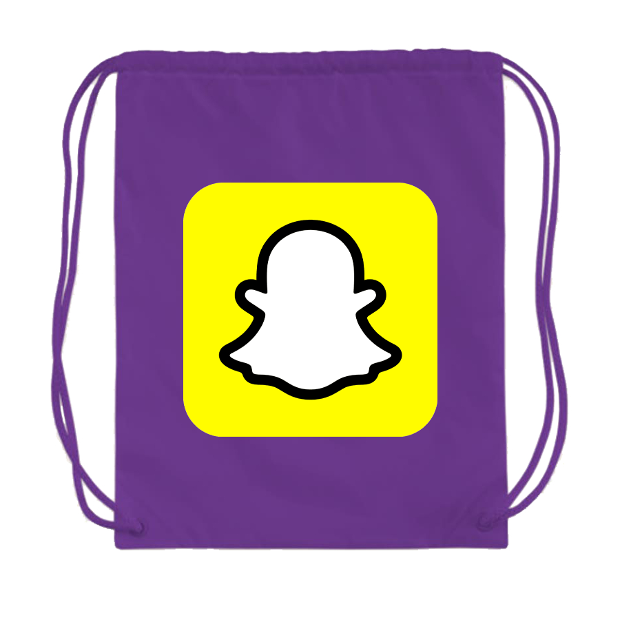 Snapchat Social Drawstring Bag