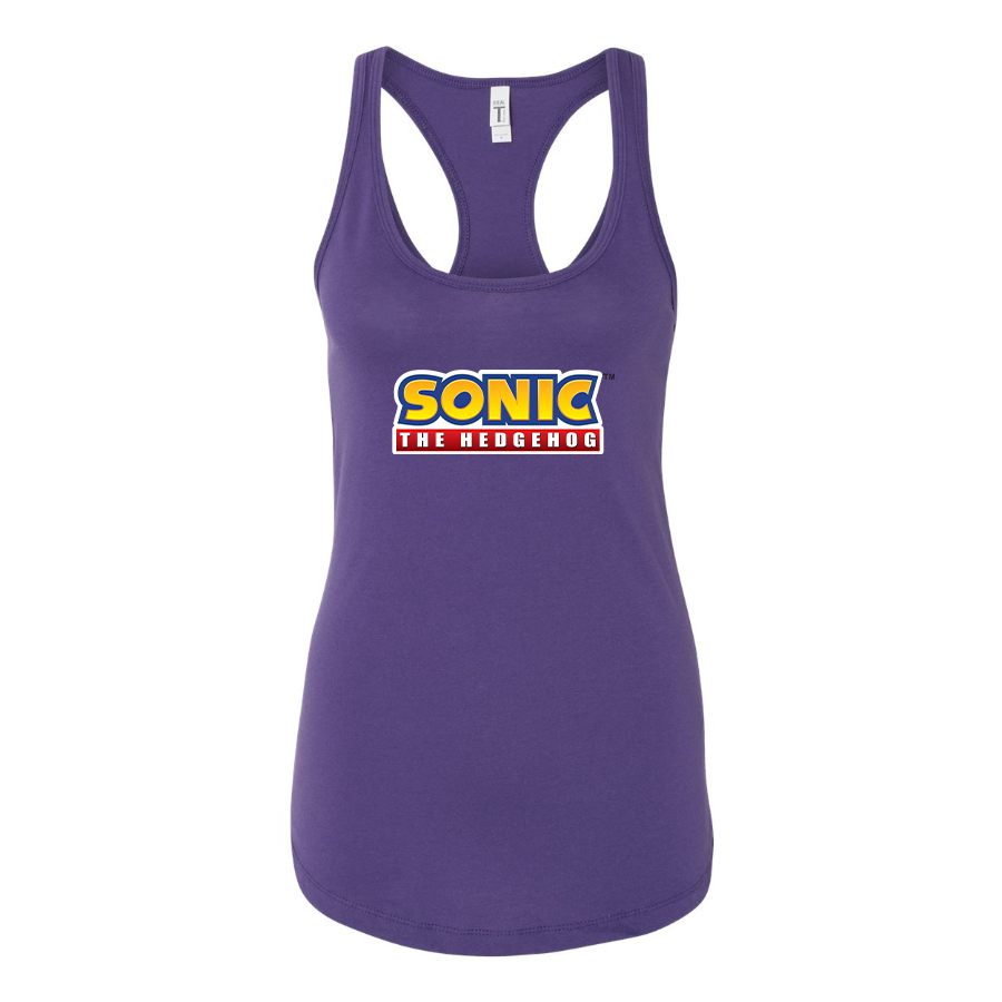 Women's Sonic The Hedgehog Cartoon Racerback Tank Top