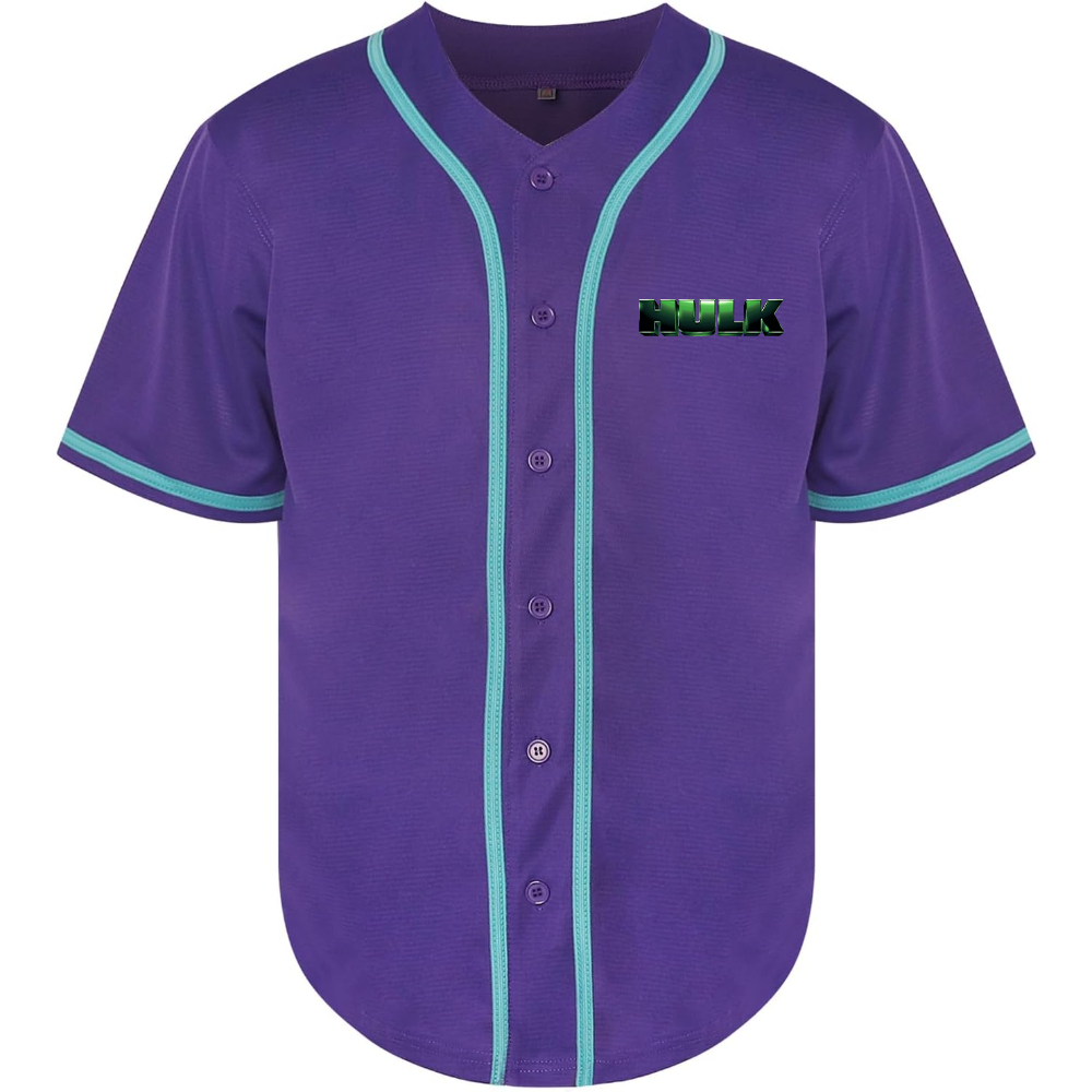 Men's The Hulk Marvel Superhero Baseball Jersey