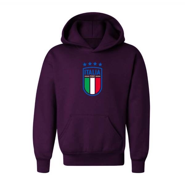 Youth Kids Italy National Soccer Pullover Hoodie