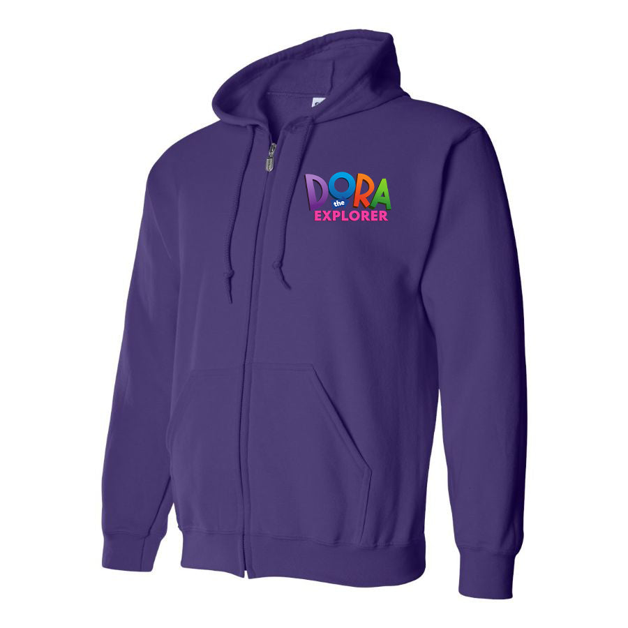 Men's Dora The Explorer Cartoon Zipper Hoodie