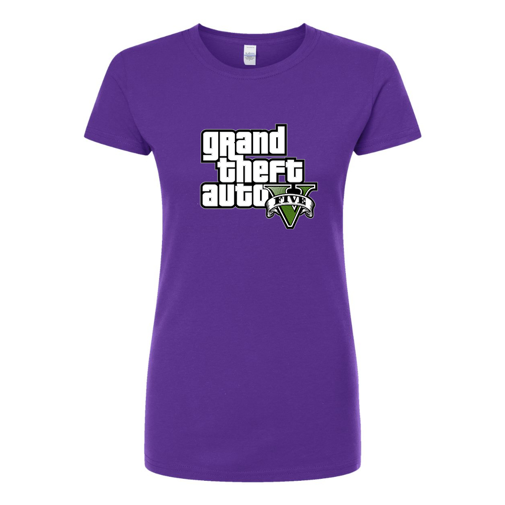 Women’s GTA 5 Grand Theft Auto V Round Neck T-Shirt Game