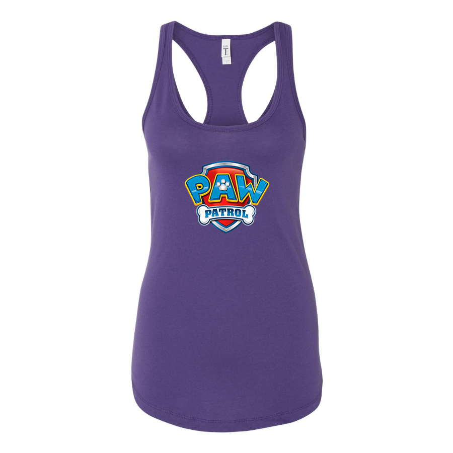 Women's Paw Patrol Cartoon Racerback Tank Top