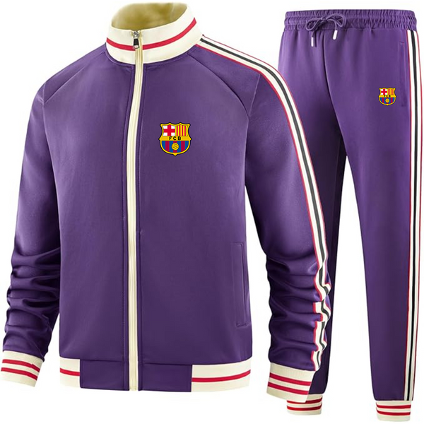 Men's  F.C. Barcelona Soccer - Premium Two-Piece Designer Tracksuit
