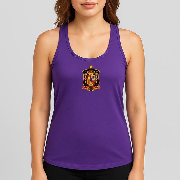 Women's Spain National Soccer Team Racerback Tank Top