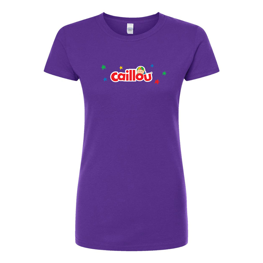 Women's Caillou Cartoons   Round Neck T-Shirt