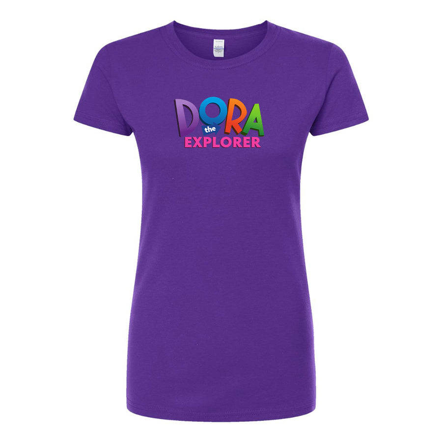 Women's Dora The Explorer Cartoon Round Neck T-Shirt