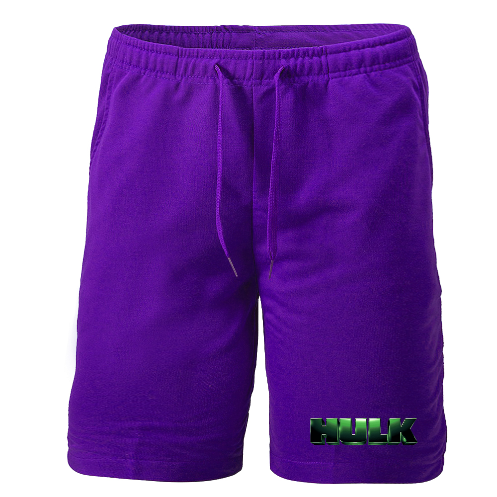 Men's The Hulk Marvel Superhero Athletic Fleece Shorts