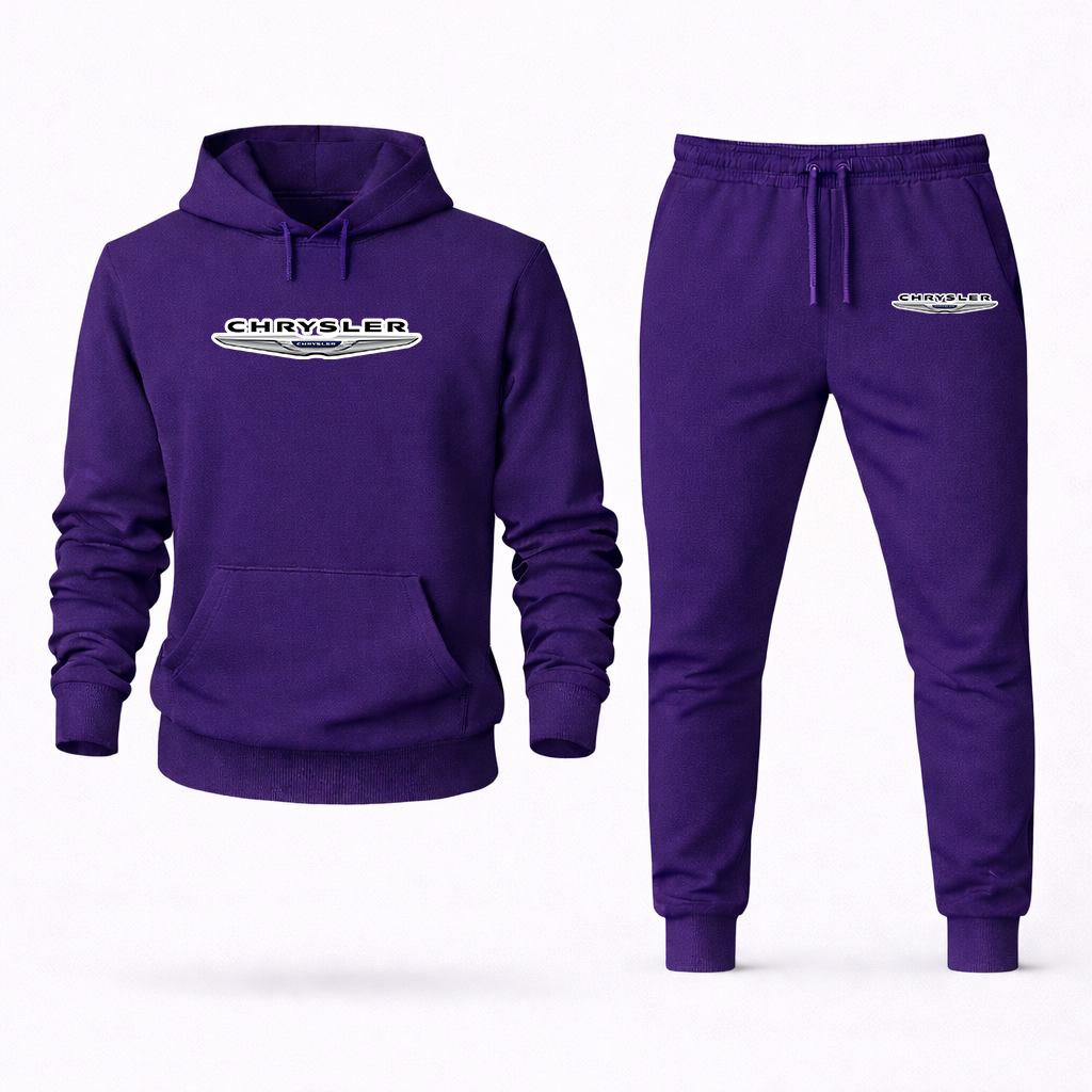 Men's Chrysler Car Hoodie Joggers Set