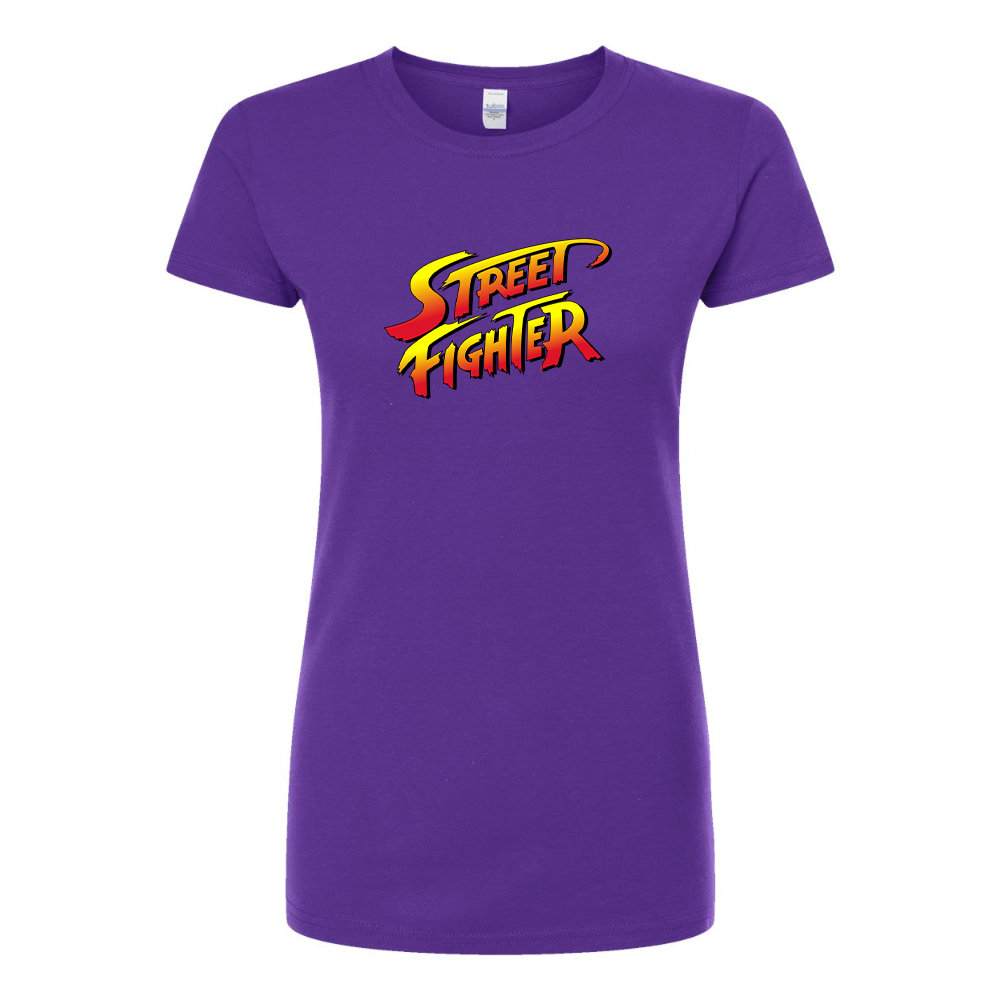 Women's Street Fighter Game Round Neck T-Shirt