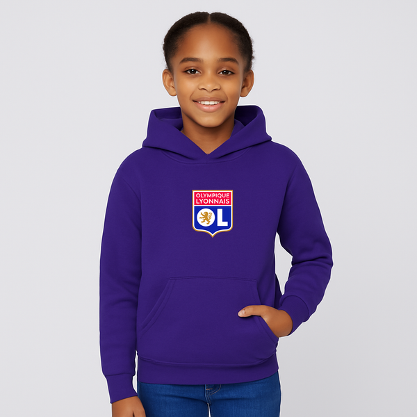 Youth Kids Olympique Lyonnais FC Pullover Hoodie