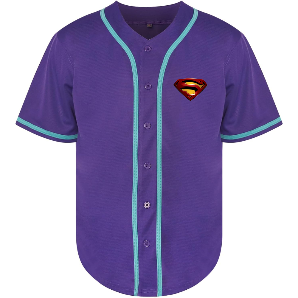 Men's Superman Superhero Baseball Jersey