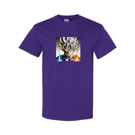 Youth Kids Goku Fire Dragon Ball Z Cartoon Cotton T-Shirt