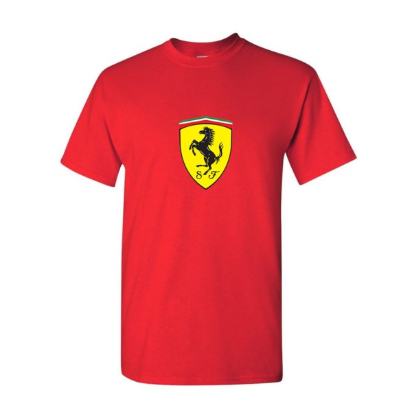Youth Kids Ferrari Motorsport Car Cotton T-Shirt