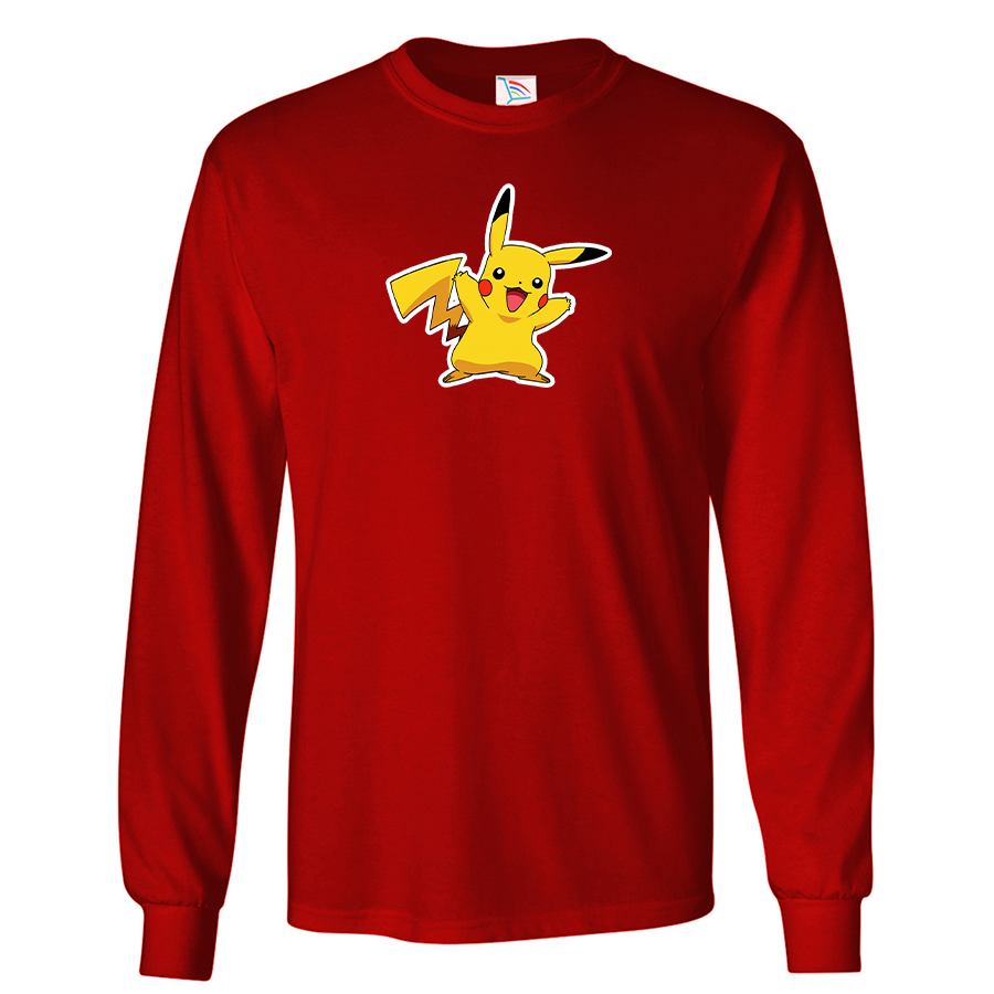 Youth Kids Pikachu Cartoon Long Sleeve T-Shirt