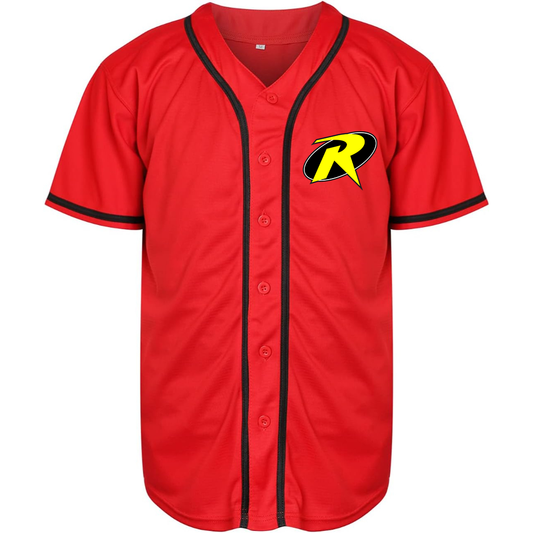 Men's Robin DC Comics Superhero Baseball Jersey