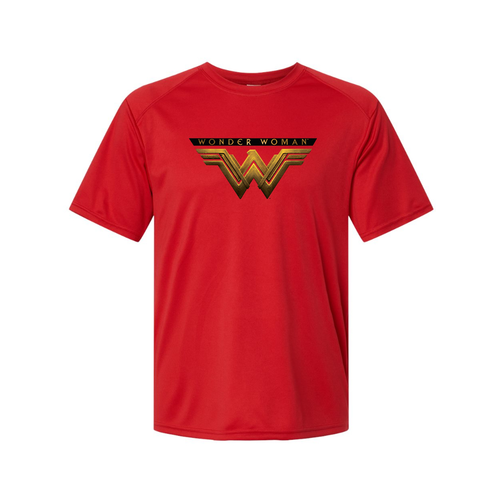 Youth Kids Wonder Woman DC Superhero Performance T-Shirt