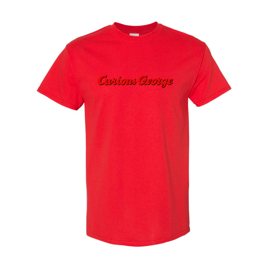 Men's Curious George Cartoon Cotton T-Shirt