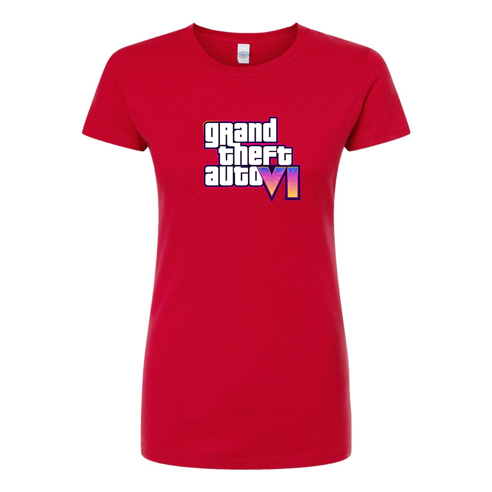 Women’s GTA 6 Grand Theft Auto VI Round Neck T-Shirt Game