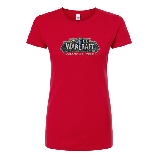 Women's World of Warcraft Dragon Flight Game Round Neck T-Shirt