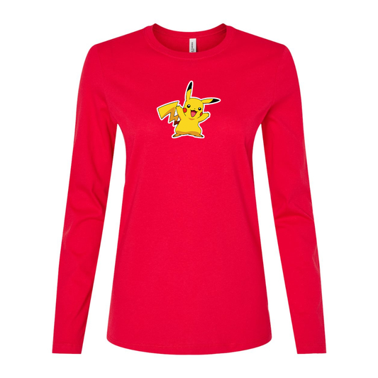 Women's Pikachu Cartoon Long Sleeve T-Shirt