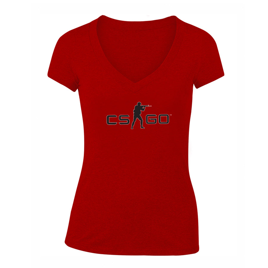 Women's Counter Strike GO Game V-Neck T-Shirt