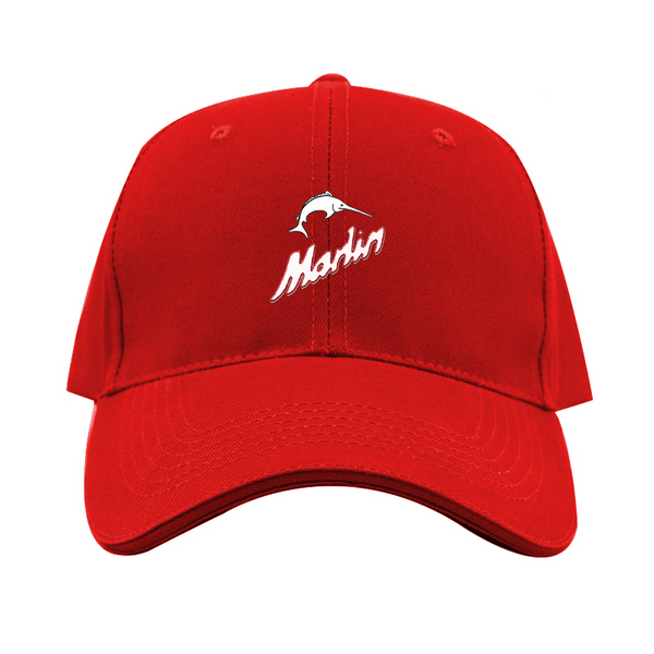 Marlin Logo  Dad Baseball Cap Hat