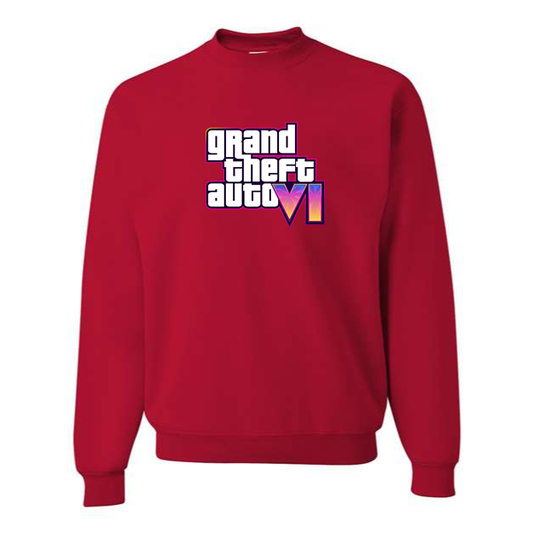 Men's GTA 6 Grand Theft Auto VI Crewneck Sweatshirt Game