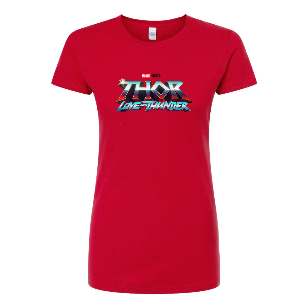 Women's Thor Love & Thunder Superhero  Round Neck T-Shirt