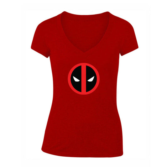 Women's Deadpool Marvel Superhero V-Neck T-Shirt