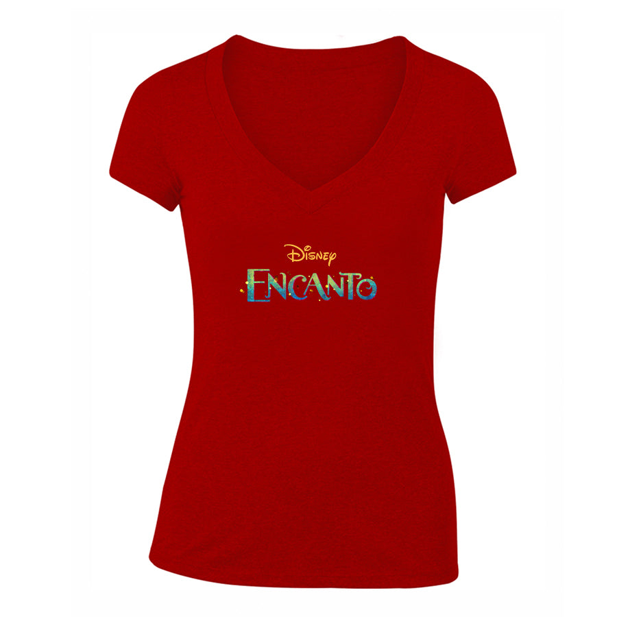 Women's Encanto Disney Cartoon V-Neck T-Shirt