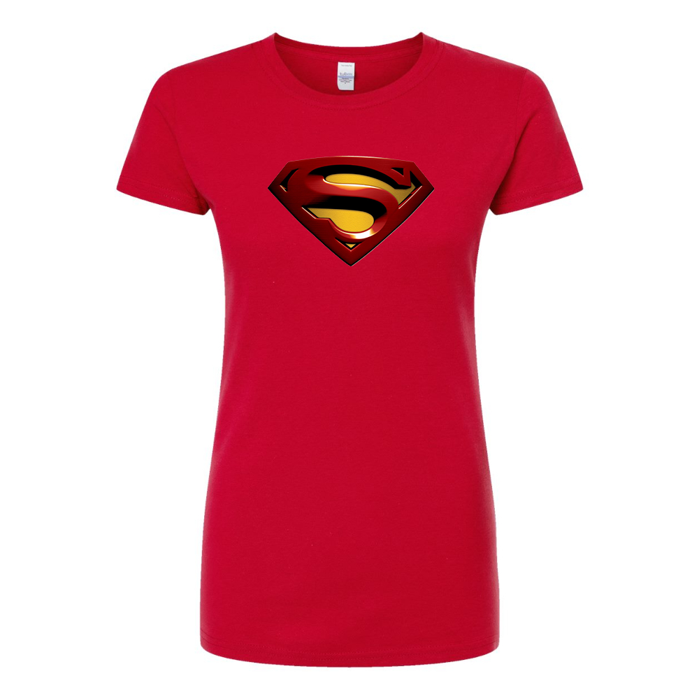 Women's Superman Superhero Round Neck T-Shirt