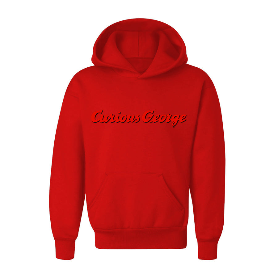 Youth Kids Curious George Cartoon Pullover Hoodie