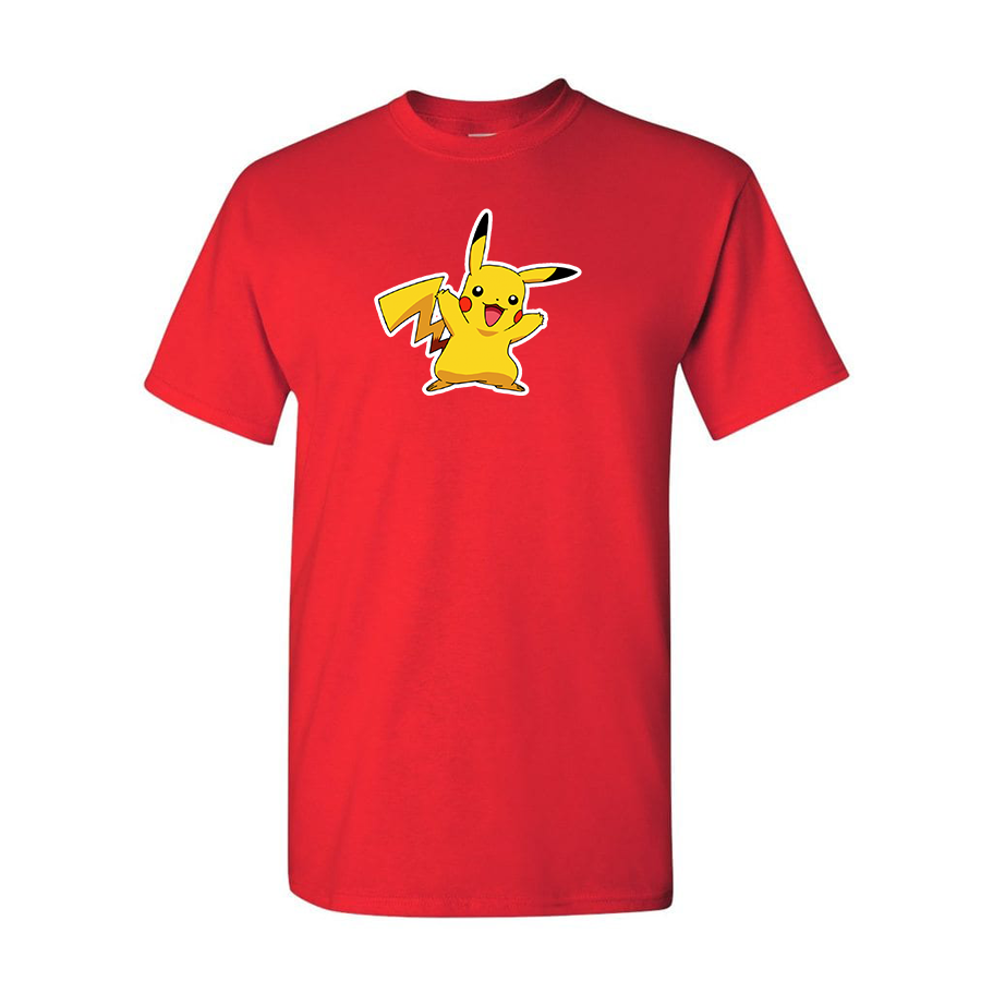 Men's Pikachu Cartoon Cotton T-Shirt