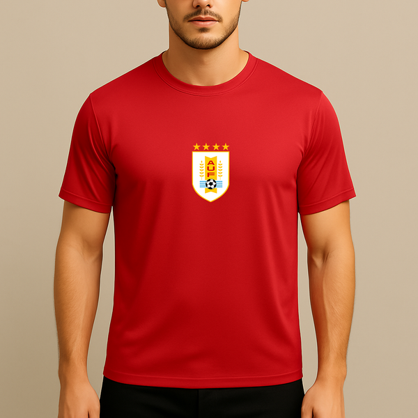 Men's Uruguay National Soccer Team Polyester T-Shirt