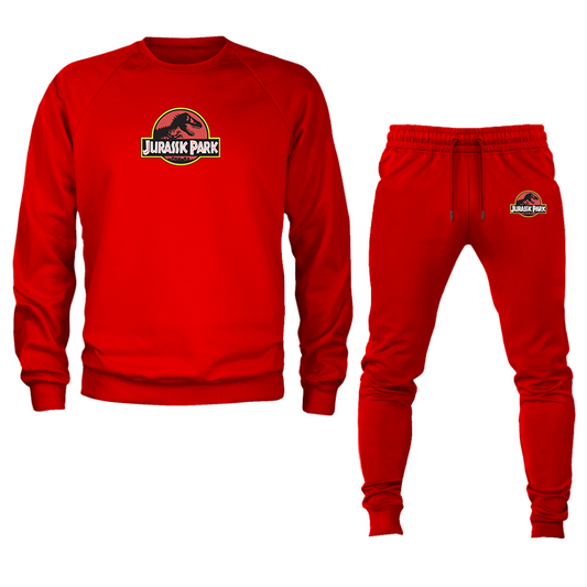 Men's Jurassic Park Movie Crewneck Sweatshirt Joggers Suit