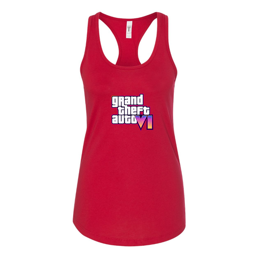 Women's GTA 6 Grand Theft Auto VI Racerback Tank Top Game