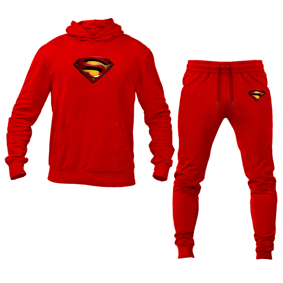 Men's Superman Superhero Hoodie Joggers Set