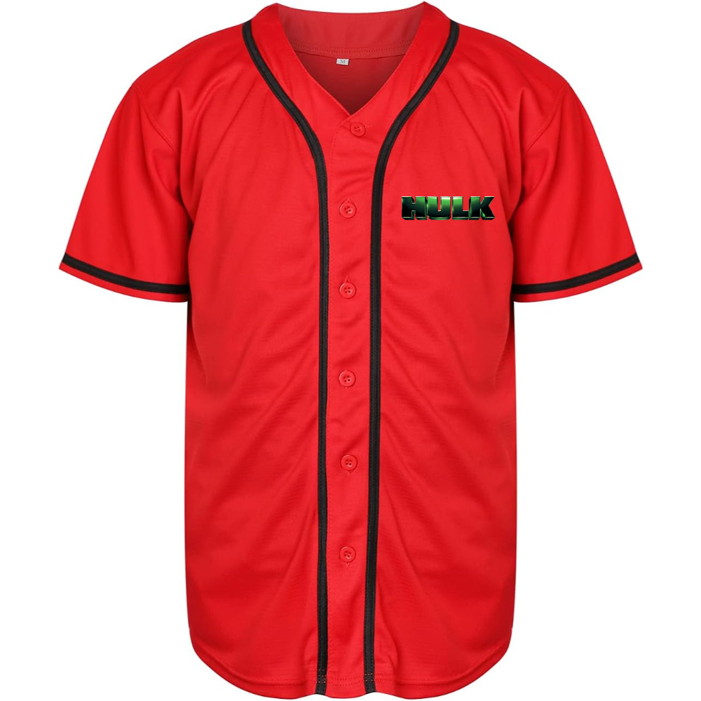 Men's The Hulk Marvel Superhero Baseball Jersey