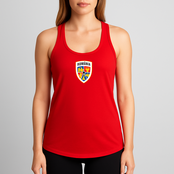 Women's Romania National Soccer Team Racerback Tank Top