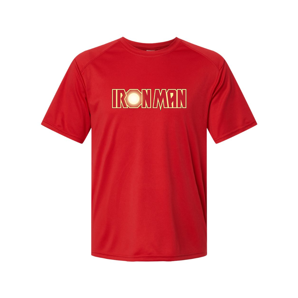 Youth Kids Iron Man Marvel Superhero Performance T-Shirt