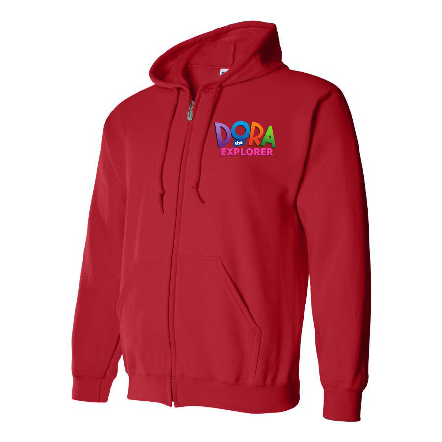 Men's Dora The Explorer Cartoon Zipper Hoodie