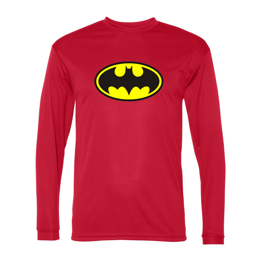 Men’s DC Comics Batman- Polyester Long Sleeve T-Shirt