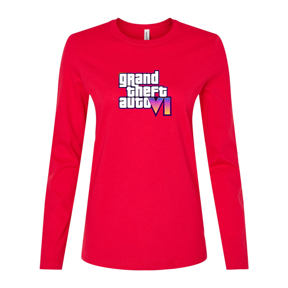 Women's GTA 6 Grand Theft Auto VI Long Sleeve T-Shirt Game