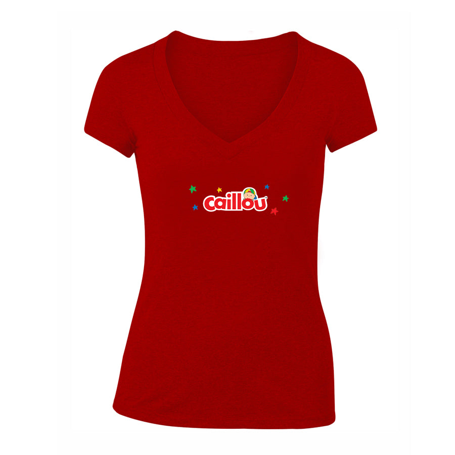 Women's Caillou Cartoons  V-Neck T-Shirt