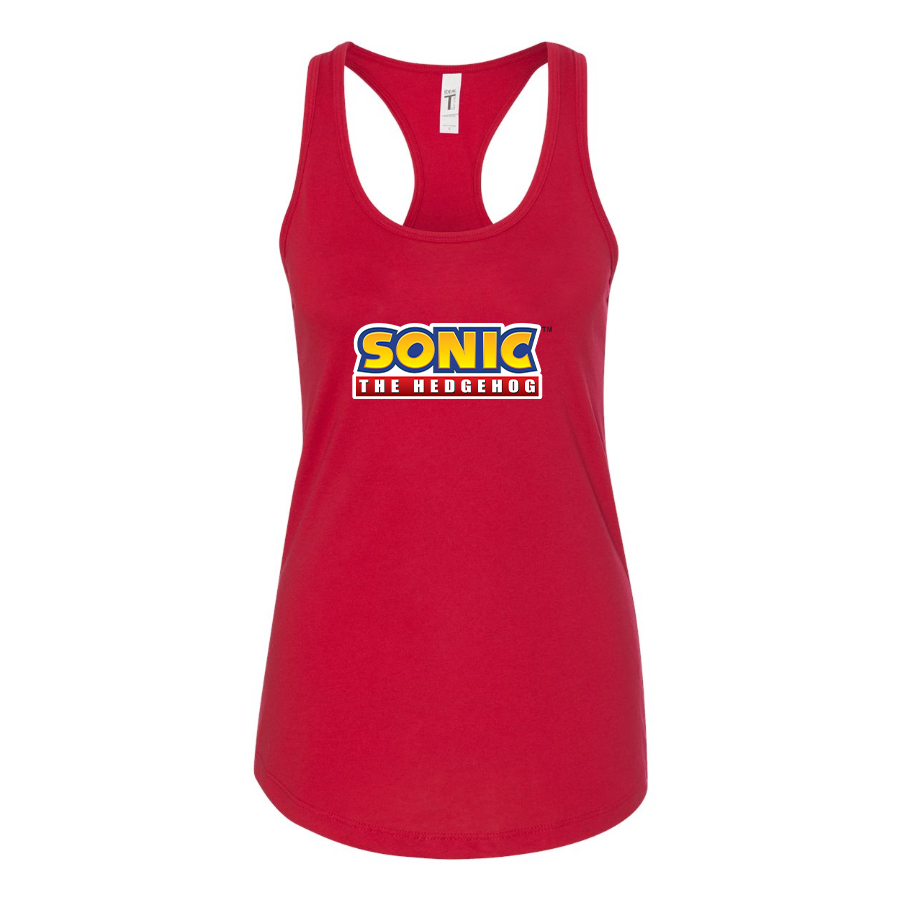 Women's Sonic The Hedgehog Cartoon Racerback Tank Top