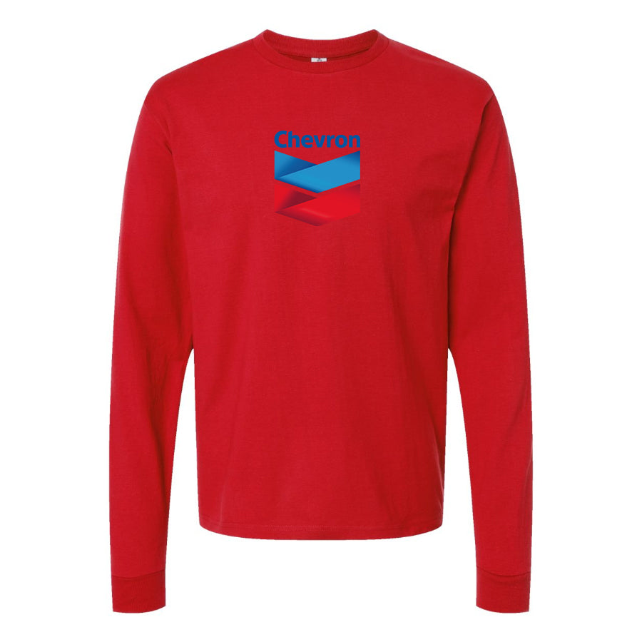 Men's Chevron Gas Station  Long Sleeve T-Shirt