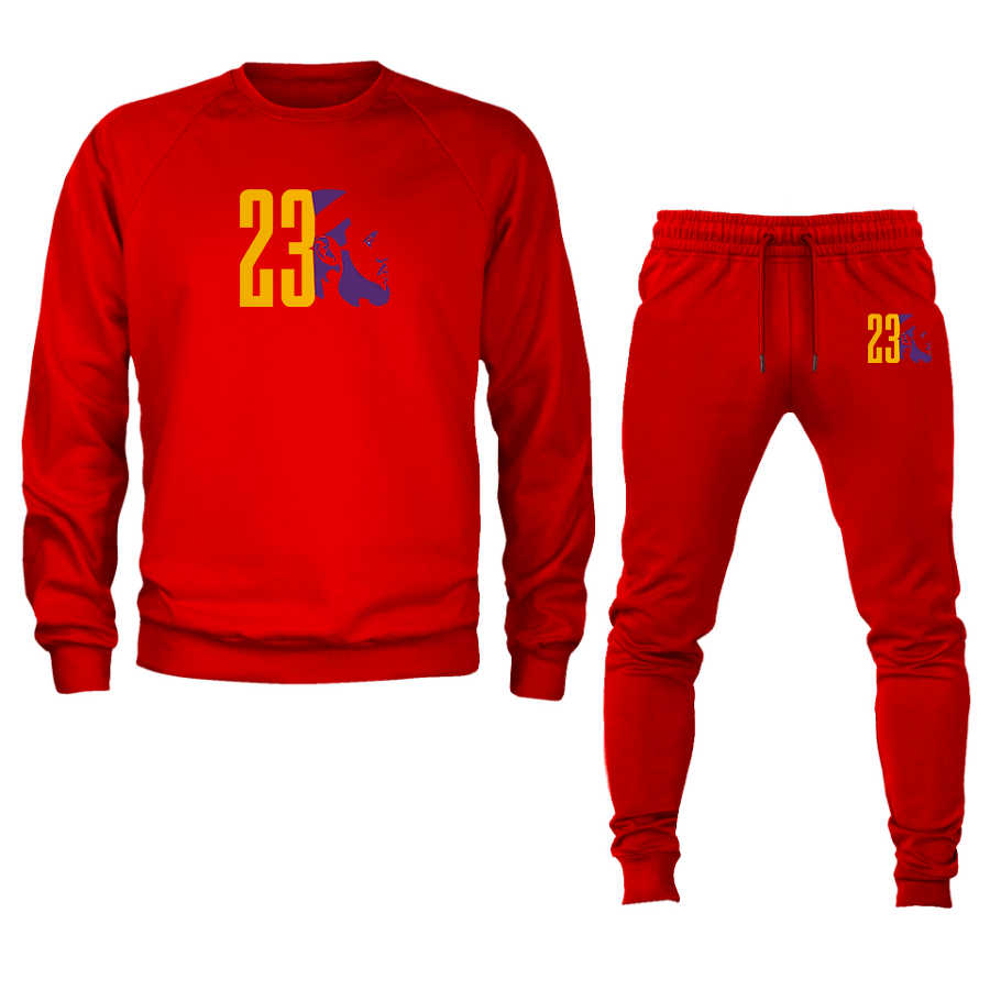 Men's Lebron James 23 Crewneck Sweatshirt Joggers Suit